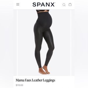 SPANX Mama Faux Leather Leggings